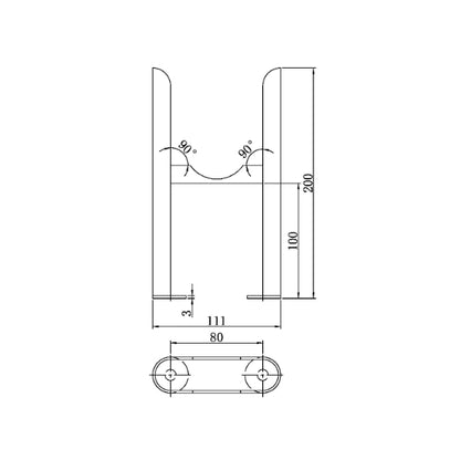 Fairford 3 Column Radiator Feet - Raw Metal