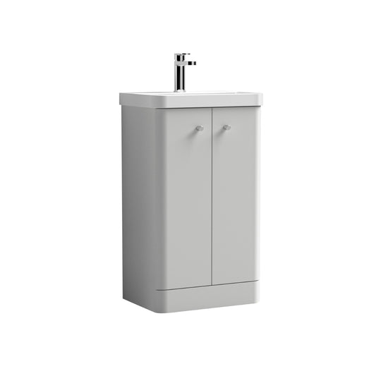 Fairford Crayo 500mm Light Gloss Grey Floor Standing Vanity Unit