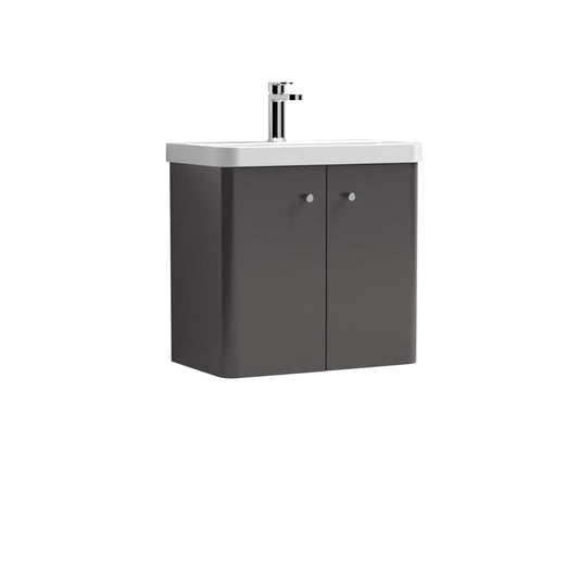 Fairford Crayo 600mm Gloss Grey Wall Hung Vanity Unit