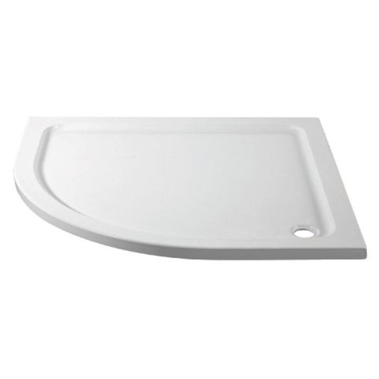Fairford 900mm x 760mm Offset Quad, LH Shower Tray, Corner Waste