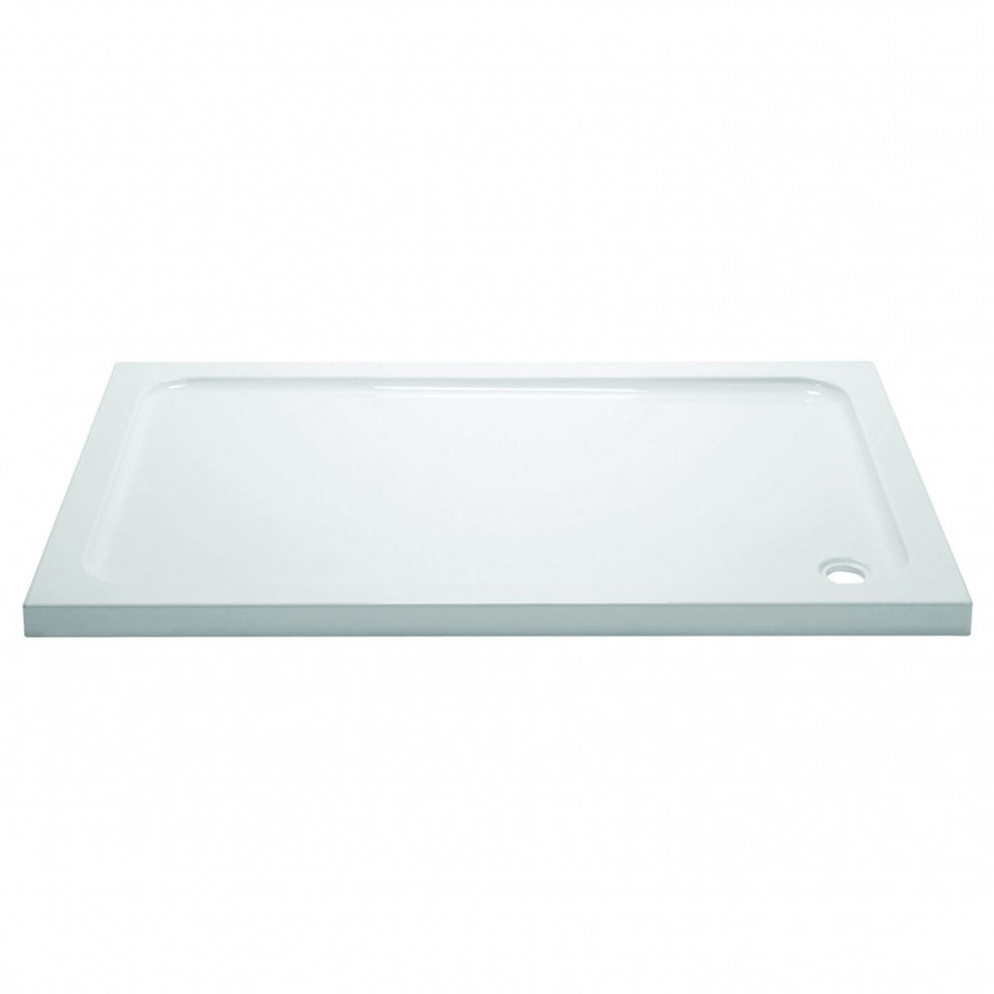 Fairford 900 x 800mm Rectangular Shower Tray, Corner Waste