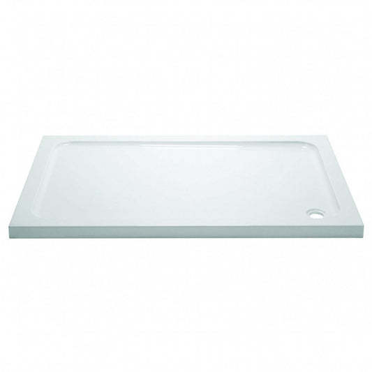 Fairford 1800 x 800mm Rectangular Shower Tray, Corner Waste
