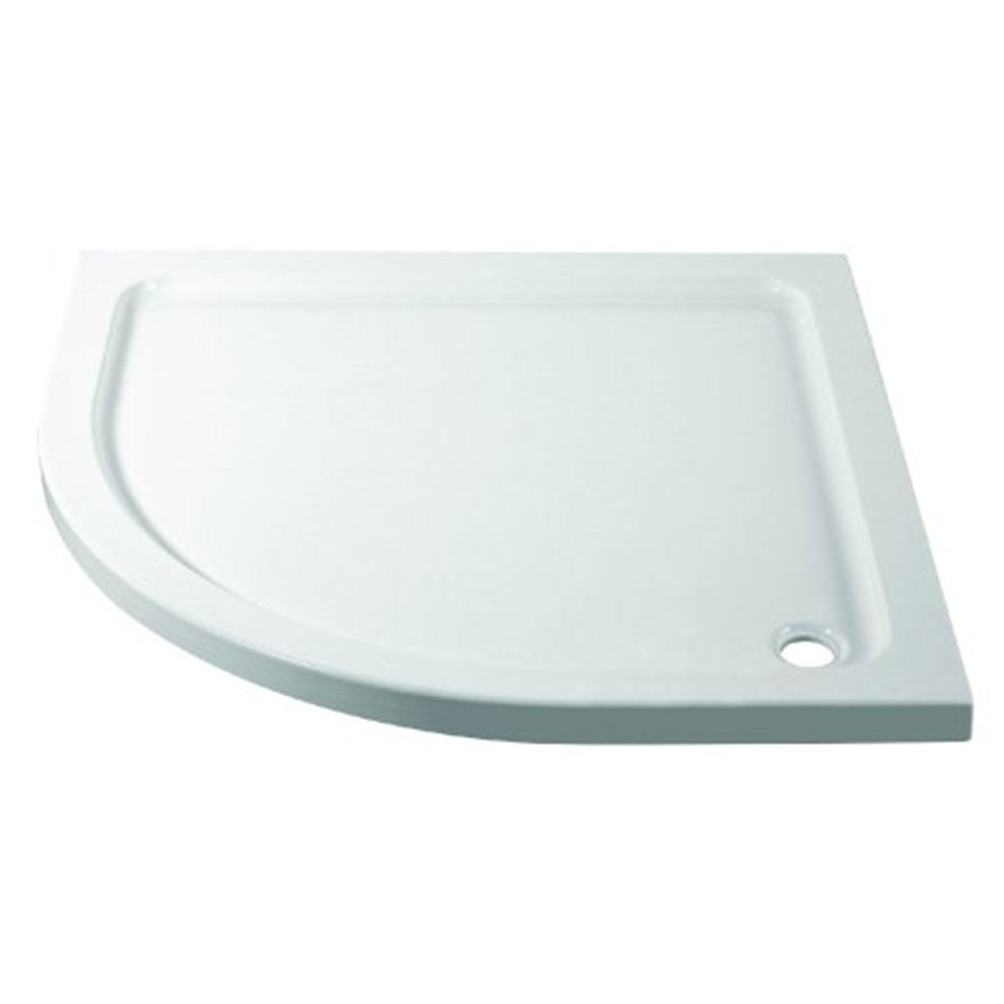 Fairford 800 x 800mm Quadrant Shower Tray, Corner Waste