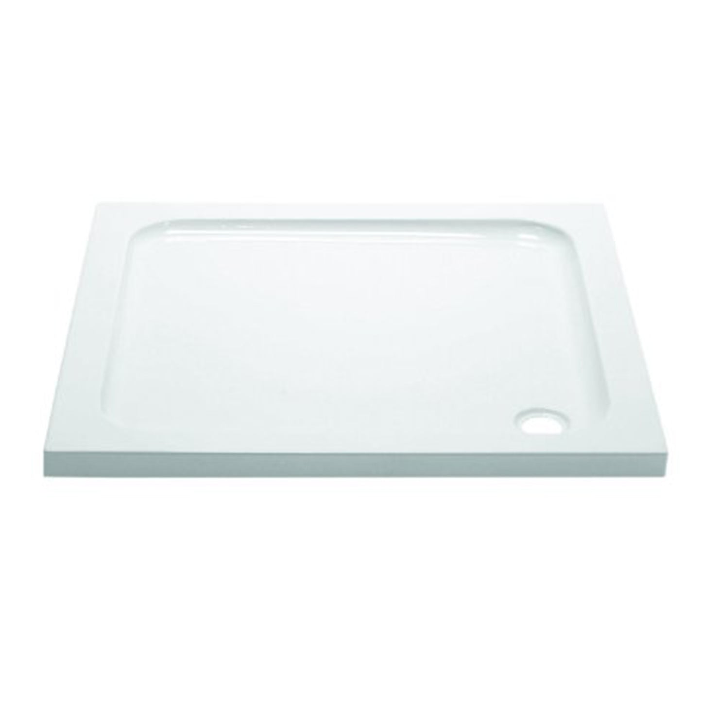 Fairford 800mm x 800mm Square Shower Tray, Corner Waste