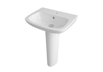 Fairford Roda 500mm 1 Tap Hole Basin with Full Pedestal