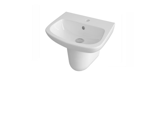 Fairford Roda 450mm 1 Tap Hole Basin with Semi Pedestal