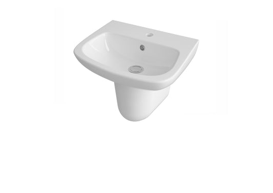 Fairford Roda 500mm 1 Tap Hole Basin with Semi Pedestal