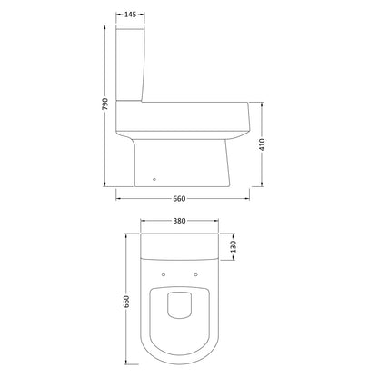 Fairford Claro Close Coupled Toilet