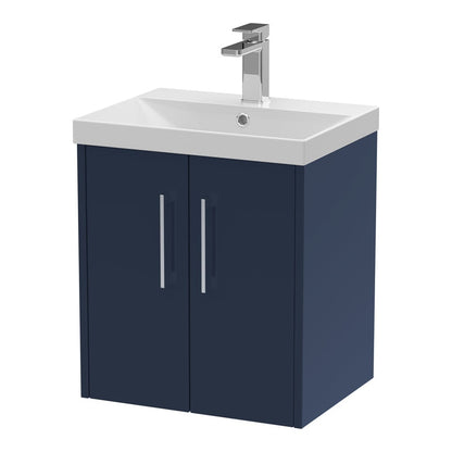 Fairford Anika 500mm Matt Blue 2 Door Wall Hung Vanity Unit