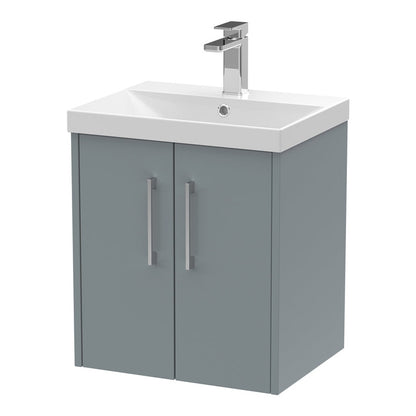Fairford Anika 500mm Matt Grey 2 Door Wall Hung Vanity Unit