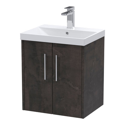 Fairford Anika 500mm Matt Slate 2 Door Wall Hung Vanity Unit