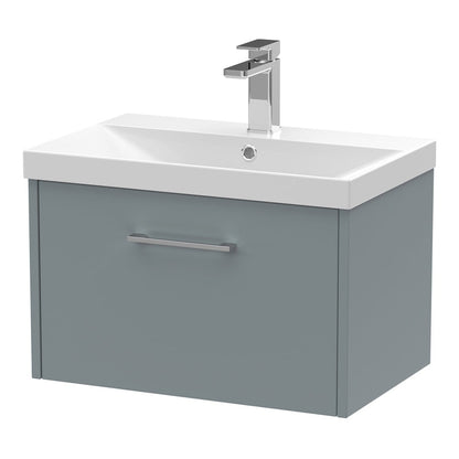 Fairford Anika 600mm Matt Grey 1 Drawer Wall Hung Vanity Unit