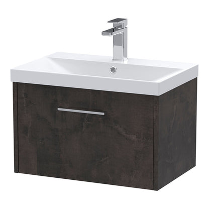 Fairford Anika 600mm Matt Slate 1 Drawer Wall Hung Vanity Unit