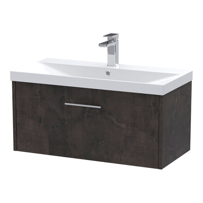 Fairford Anika 800mm Matt Slate 1 Drawer Wall Hung Vanity Unit