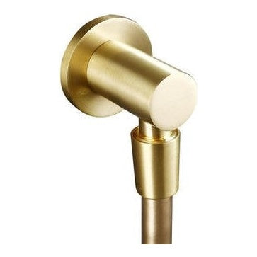 Fairford Element Brushed Brass Round Outlet Elbow