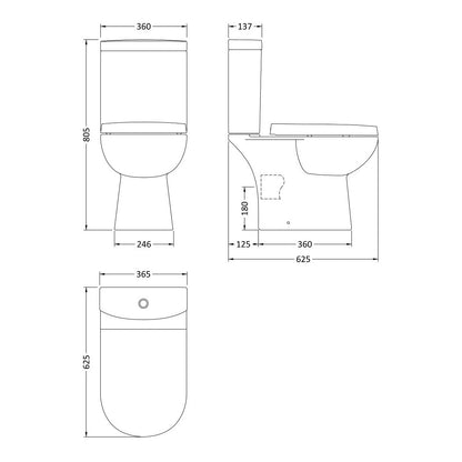 Fairford Kingsly Compact Close Coupled Toilet