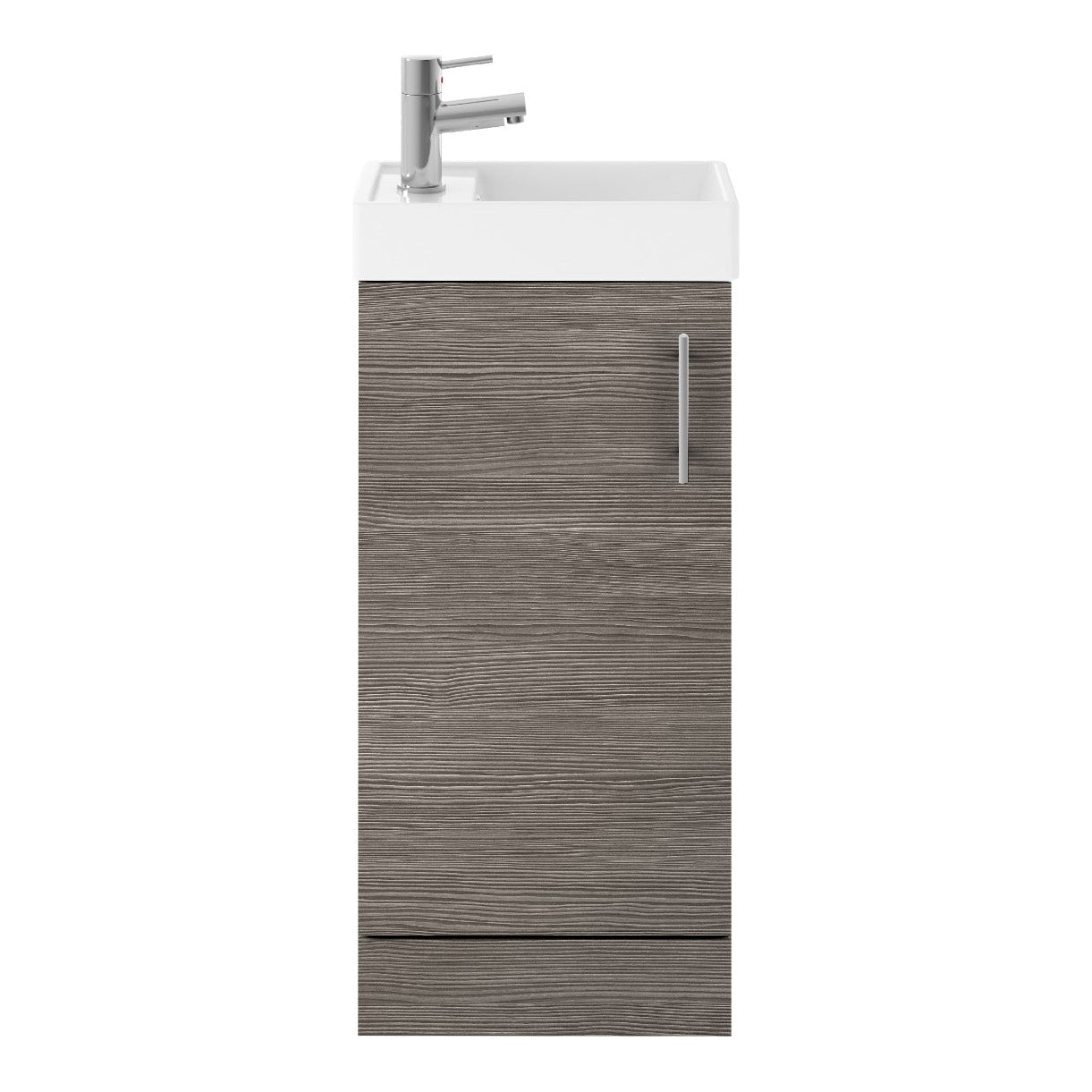 Fairford Minimalist 400mm Grey Avola Floor Standing Vanity Unit