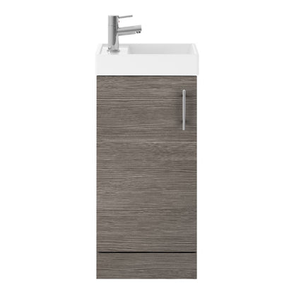 Fairford Minimalist 400mm Grey Avola Floor Standing Vanity Unit