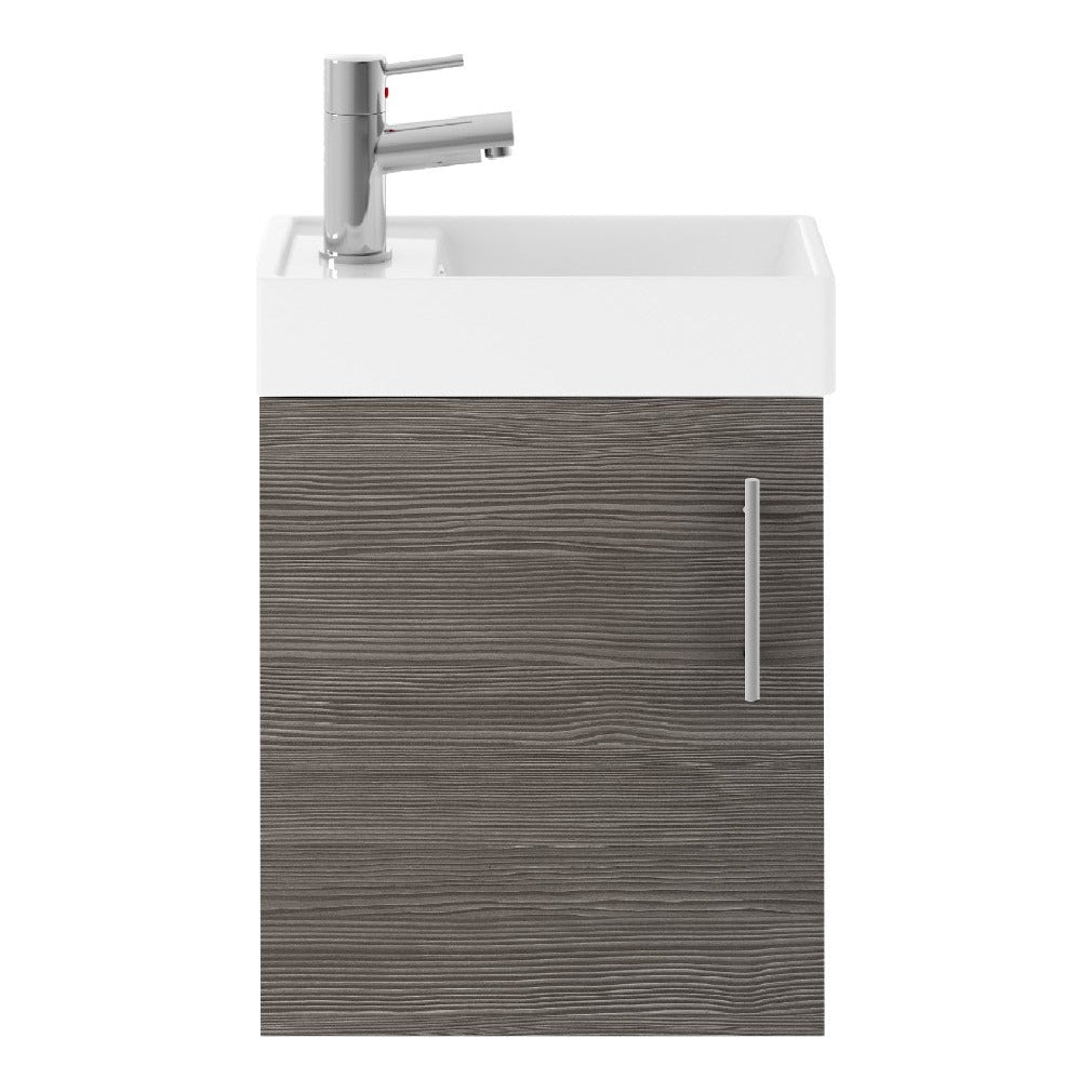 Fairford Minimalist 400mm Grey Avola Wall Hung Vanity Unit