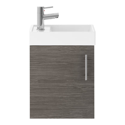 Fairford Minimalist 400mm Grey Avola Wall Hung Vanity Unit