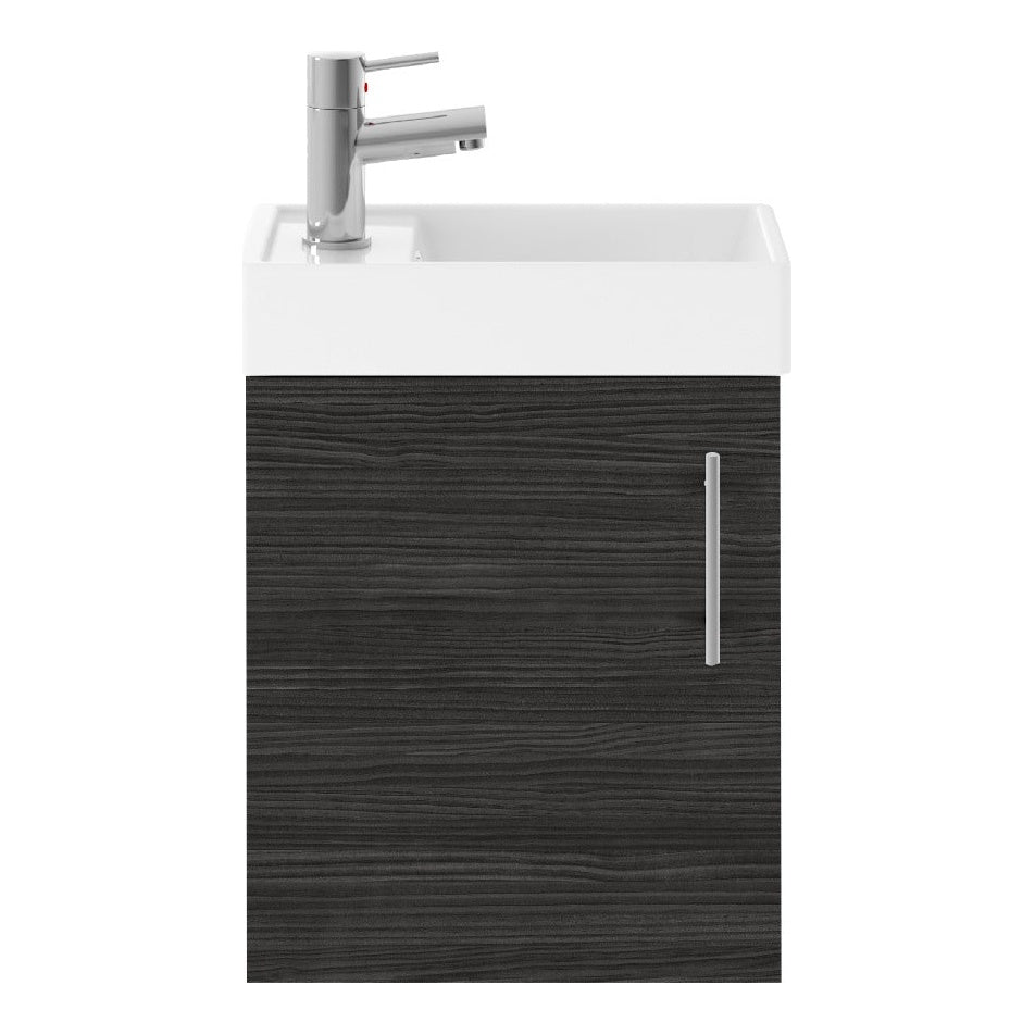 Fairford Minimalist 400mm Hacienda Black Wall Hung Vanity Unit