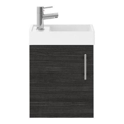 Fairford Minimalist 400mm Hacienda Black Wall Hung Vanity Unit