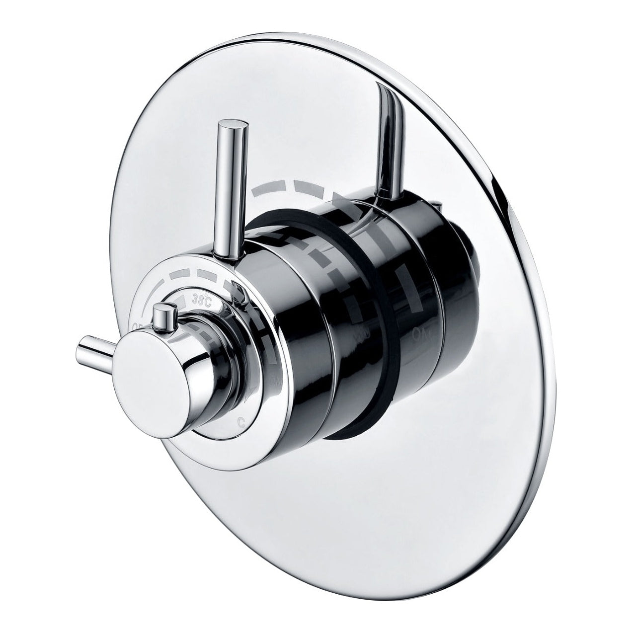Fairford Modern Chrome Concealed Concentric Shower Valve, 1 Outlet