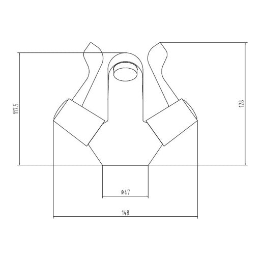 Fairford Quarter Turn Basin Mixer with Push Button Waste