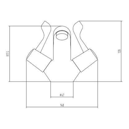Fairford Quarter Turn Basin Mixer with Push Button Waste