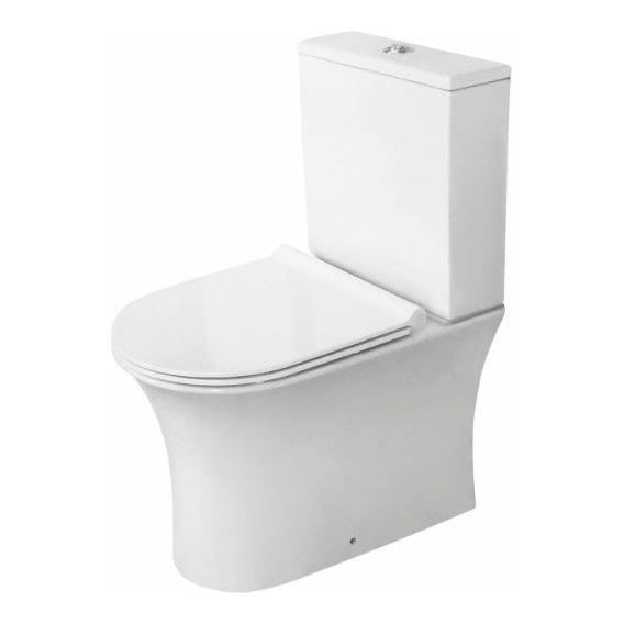 Fairford Tiene Rimless Closed Back Close Coupled Toilet with Slim Soft Close Seat