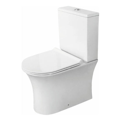 Fairford Tiene Rimless Closed Back Close Coupled Toilet with Slim Soft Close Seat
