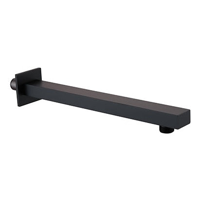 Fairford Una Matt Black 300mm Square Wall Mounted Arm