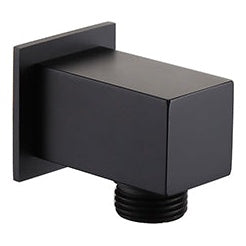 Fairford Una Matt Black Square Outlet Elbow