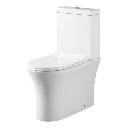 Fairford Tiene Rimless Close Coupled Toilet with Wrapover Soft Close Seat