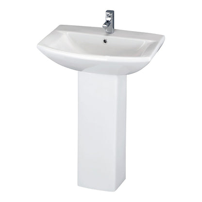 Fairford Nuna 600mm 1 Tap Hole Basin with Full Pedestal