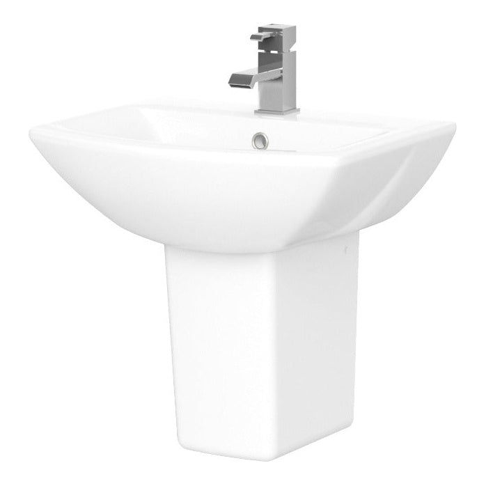 Fairford Nuna 500mm 1 Tap Hole Basin with Semi Pedestal