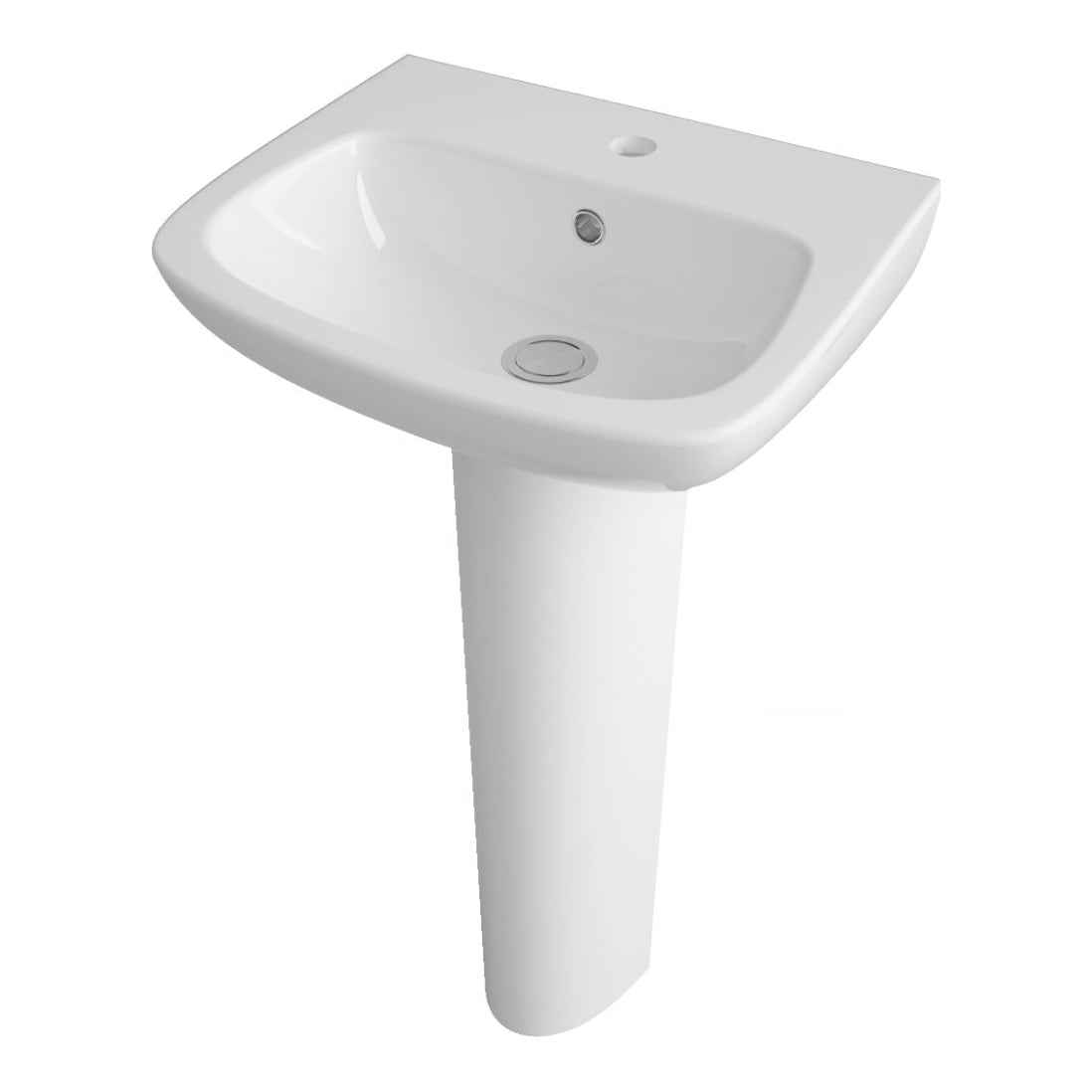 Fairford Roda 450mm 1 Tap Hole Basin with Full Pedestal