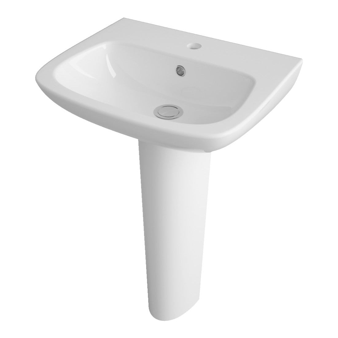 Fairford Roda 500mm 1 Tap Hole Basin with Full Pedestal