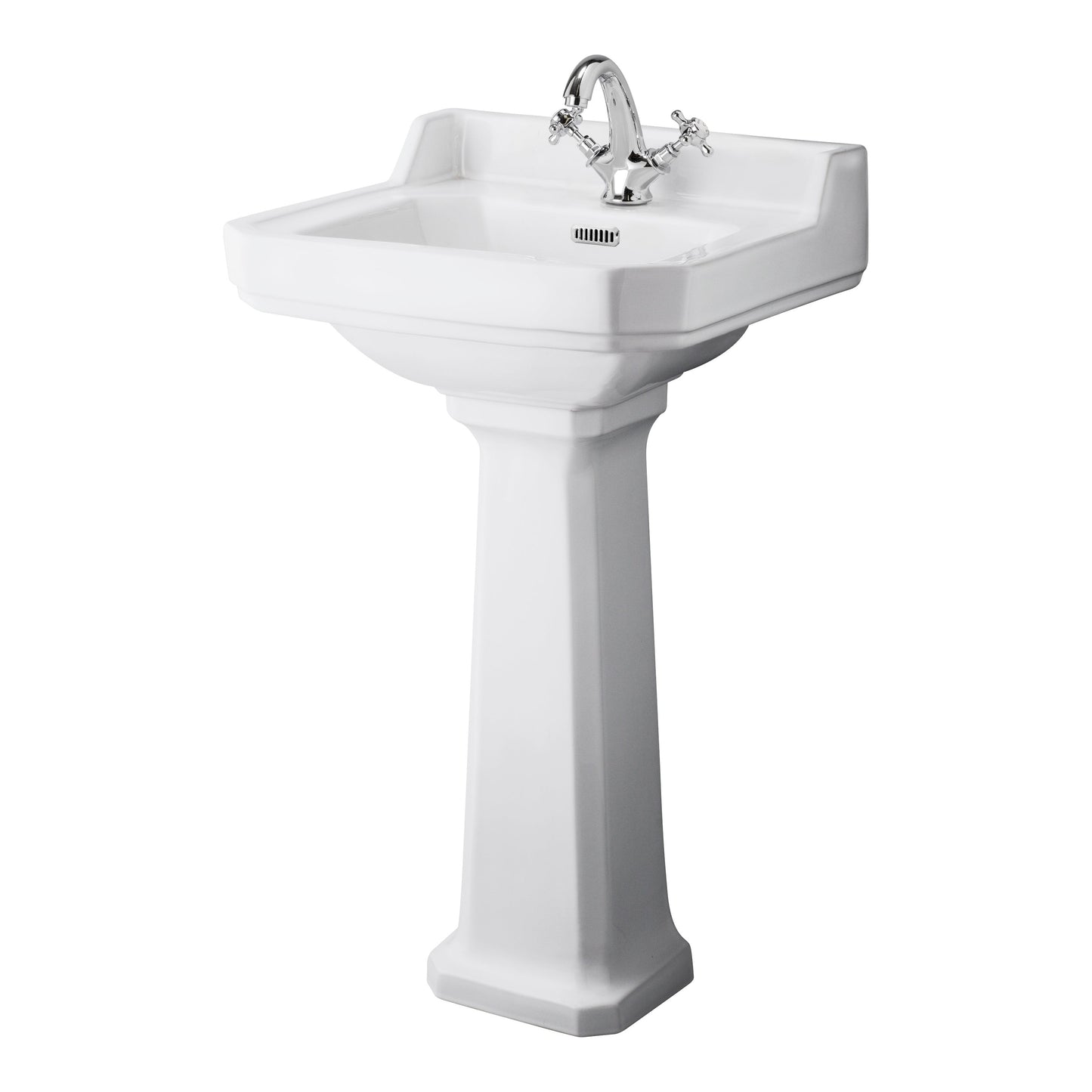 Fairford Hexam 500mm 1TH Basin and Full Pedestal
