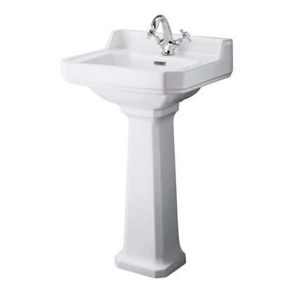 Fairford Hexam 500mm 1TH Basin and Full Pedestal
