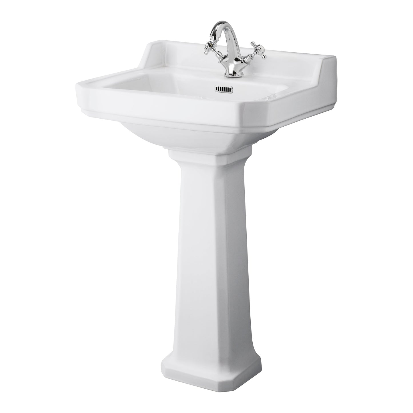 Fairford Hexam 560mm 1TH Basin and Full Pedestal