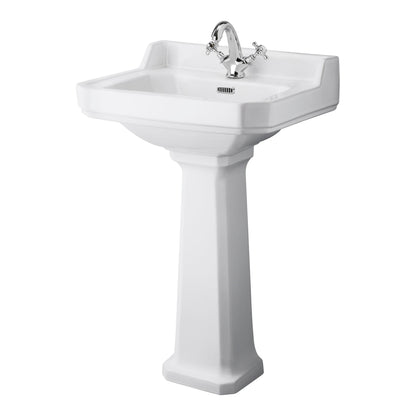 Fairford Hexam 560mm 1TH Basin and Full Pedestal