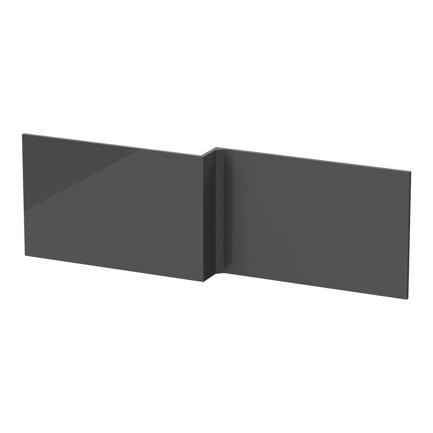 Fairford MDF Grey Gloss 1700mm L Shape Side Panel