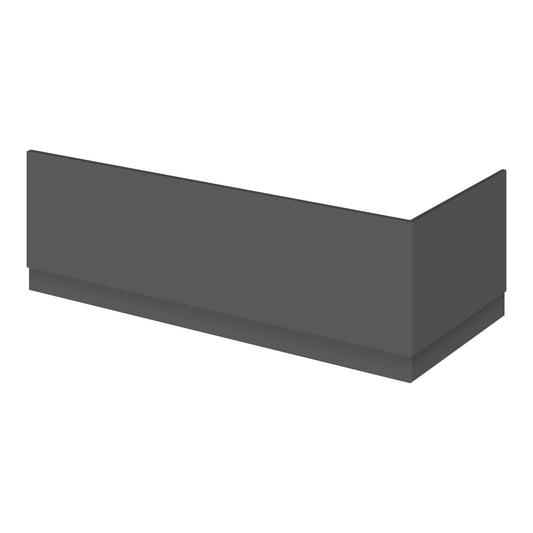 Fairford MDF Grey Gloss Side Panel, 1700mm