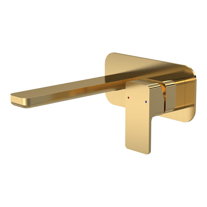 Fairford Una 2 Brushed Brass Wall Mounted Basin Mixer