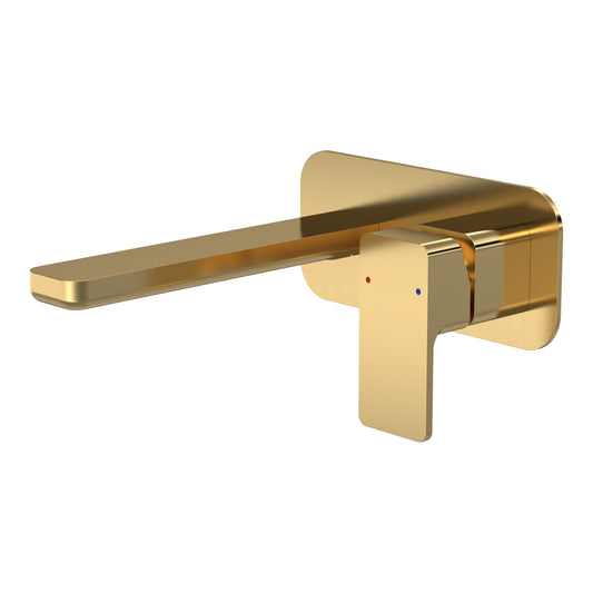 Fairford Una 2 Brushed Brass Wall Mounted Basin Mixer