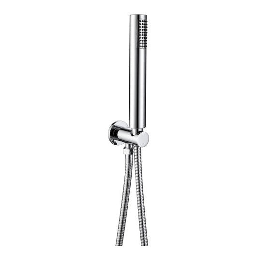 Fairford Element Pro Round Handset with Outlet Elbow, Bracket and Hose, Chrome