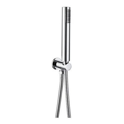 Fairford Element Pro Round Handset with Outlet Elbow, Bracket and Hose, Chrome