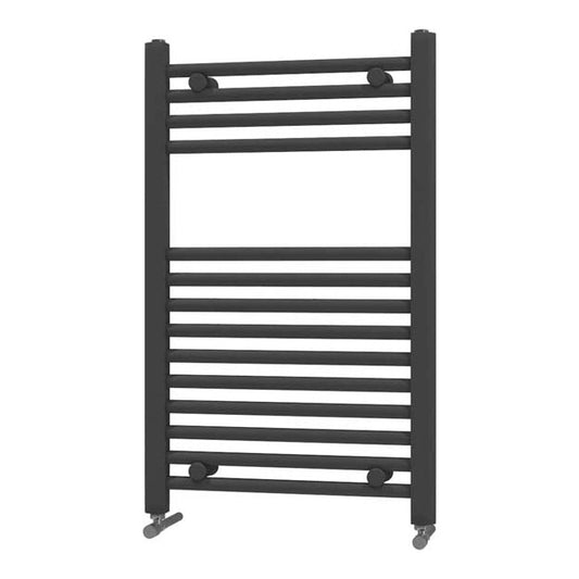Fairford 400 x 800mm Straight Matt Black Towel Rail