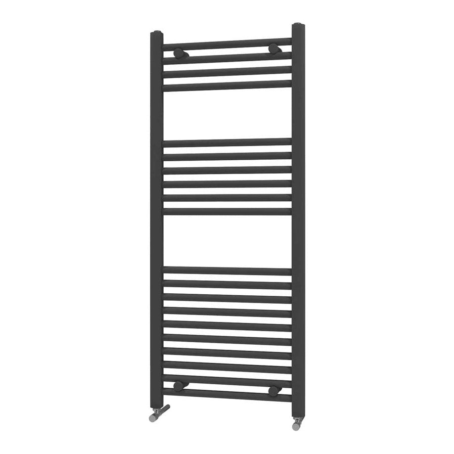 Fairford 400 x 1200mm Straight Matt Black Towel Rail